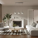 Balls - Polished Chrome 3 Light over Island Fitting with Small Clear Glass