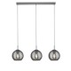 Searchlight-1033-3SM - Balls - Polished Chrome 3 Light over Island Fitting with Small Smoked Mirrored Glass