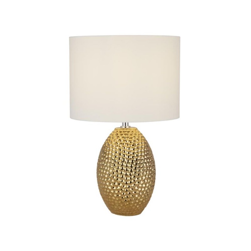 Searchlight-1034-1GO - Nadine - Gold Ceramic Table Lamp with Cream Shade