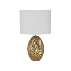 Nadine - Gold Ceramic Table Lamp with Cream Shade