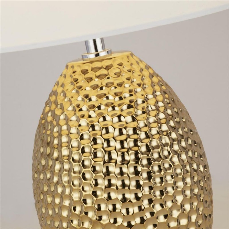 Searchlight-1034-1GO - Nadine - Gold Ceramic Table Lamp with Cream Shade