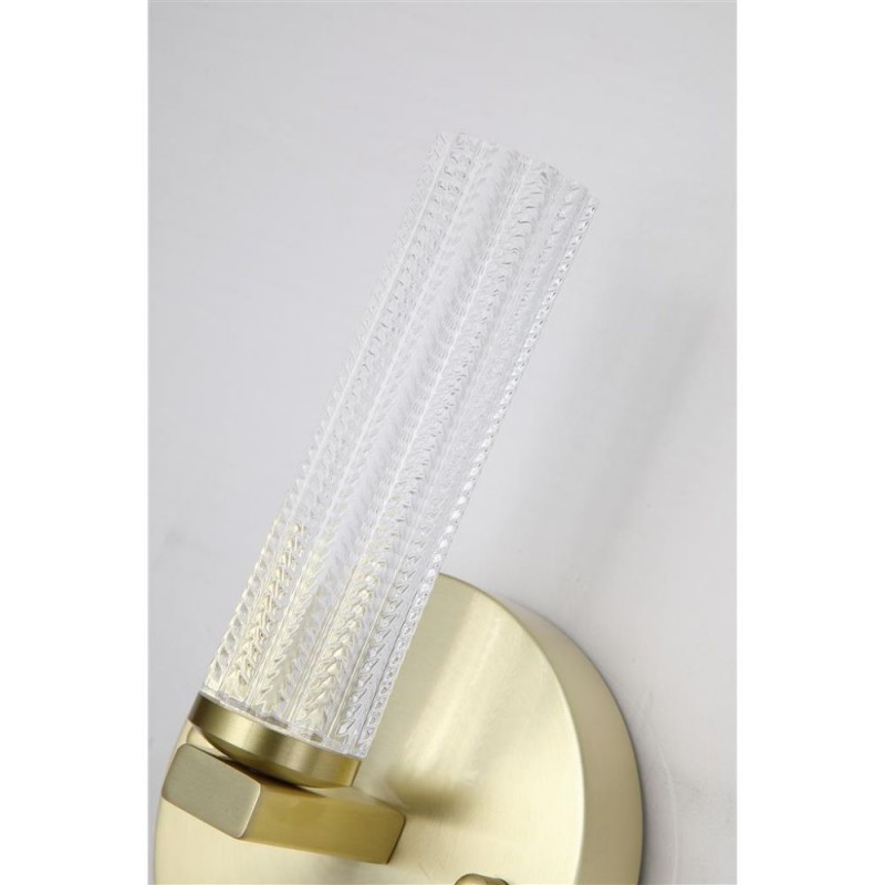 Searchlight-10371SB - Aberdeen - Satin Brass LED Wall Lamp with Decorative Diffuser