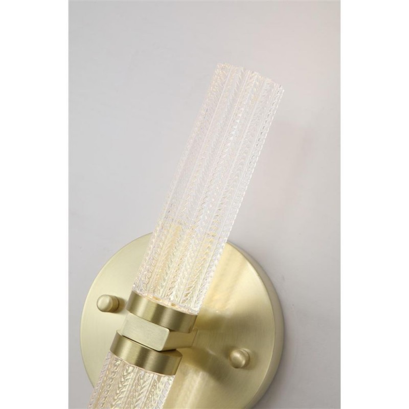 Searchlight-10372SB - Aberdeen - Satin Brass LED Wall Lamp with Decorative Diffuser