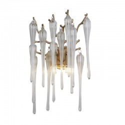 Heritage - Gold 2 Light Wall Lamp with Clear Glass