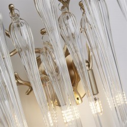 Heritage - Gold 2 Light Wall Lamp with Clear Glass