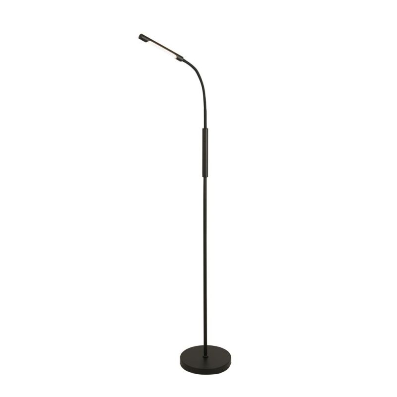 Searchlight-10430BK - Plume - Rechargeable Black LED Floor Lamp