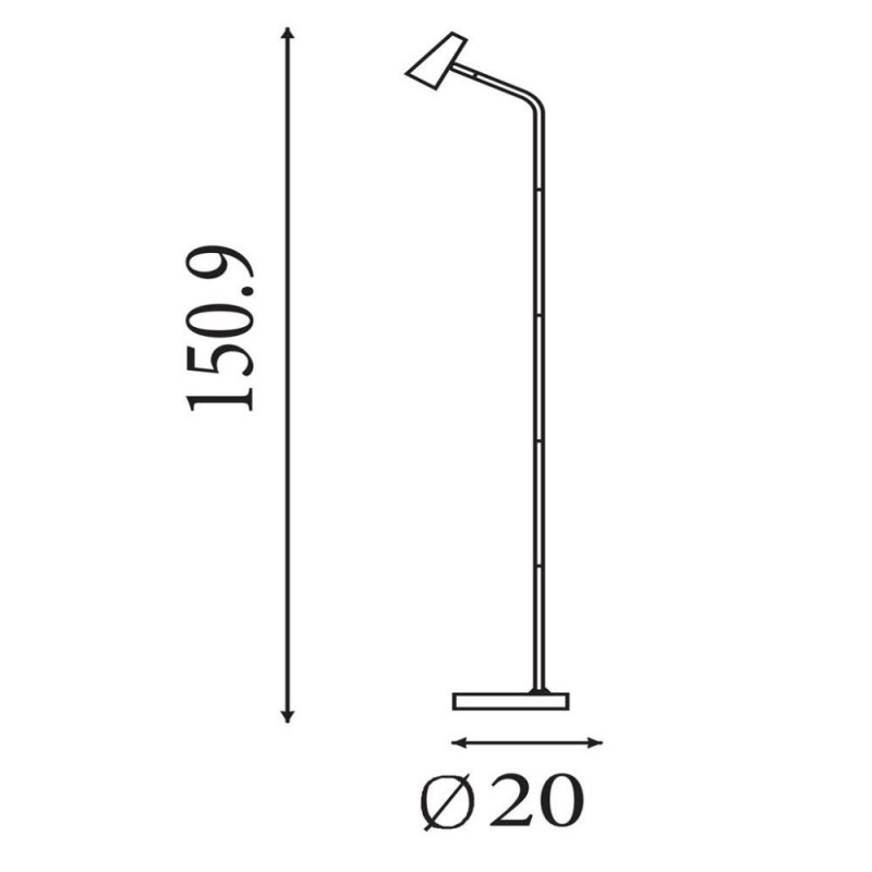 Searchlight-10450BK - Rechargeable - Black Rechargeable CCT Floor Lamp