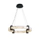 Searchlight-10868-1BK - Moonbeam - Black LED Pendant with Marbleised Resin