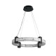 Searchlight-10868-1BK - Moonbeam - Black LED Pendant with Marbleised Resin