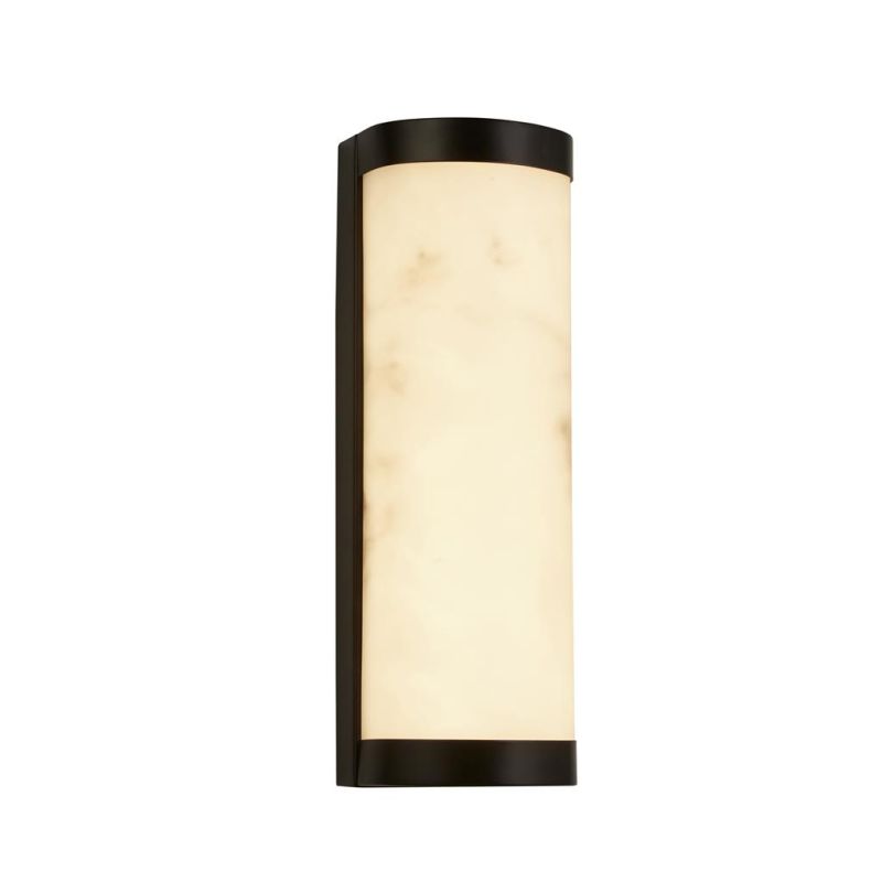 Searchlight-10889BK - Nile - Black LED Wall Lamp with Marbleised Resin IP44