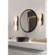 Searchlight-11138BK - Opaline - Matt Black LED Wall Lamp with Marble Resin Diffuser