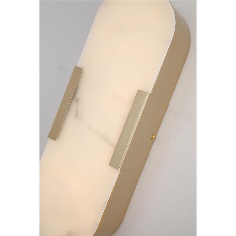 Searchlight-11138GO - Opaline - Matt Gold LED Wall Lamp with Marble Resin Diffuser