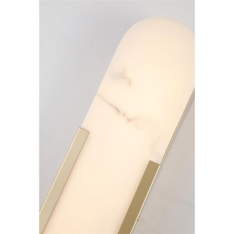 Searchlight-11139GO - Opaline - Matt Gold LED Wall Lamp with Marble Resin Diffuser