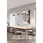 Seeds - Latte 4 Light LED over Island Fitting with Champagne Glass