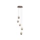 Searchlight-11141-5LT - Seeds - Latte 5 Light LED Cluster Pendant with Champagne Glass