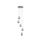 Searchlight-11141-5LT - Seeds - Latte 5 Light LED Cluster Pendant with Champagne Glass