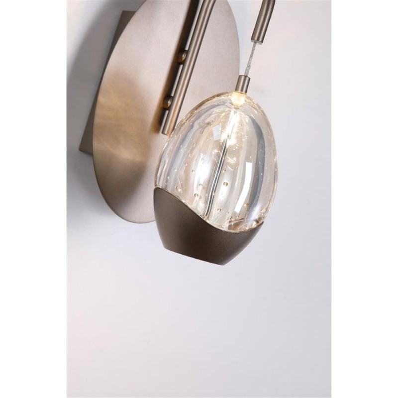 Searchlight-11142-1LT - Seeds - Latte LED Wall Lamp with Champagne Glass