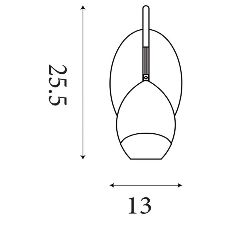 Searchlight-11142-1LT - Seeds - Latte LED Wall Lamp with Champagne Glass