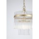 Searchlight-11200-1GO - Lara - Brushed Gold Pendant with Clear Glass Rods