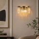 Searchlight-11242-2AB - Alba - Antique Brass 2 Light Wall Lamp with Amber Glass