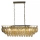 Searchlight-11243-11AB - Alba - Antique Brass 11 Light over Island Fitting with Amber Glass