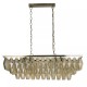 Searchlight-11243-11AB - Alba - Antique Brass 11 Light over Island Fitting with Amber Glass