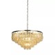 Searchlight-11243-13AB - Alba - Antique Brass 13 Light Chandelier with Amber Glass