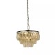 Searchlight-11243-4AB - Alba - Antique Brass 4 Light Pendant with Amber Glass