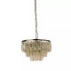 Searchlight-11243-4AB - Alba - Antique Brass 4 Light Pendant with Amber Glass
