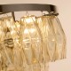 Searchlight-11243-4AB - Alba - Antique Brass 4 Light Pendant with Amber Glass