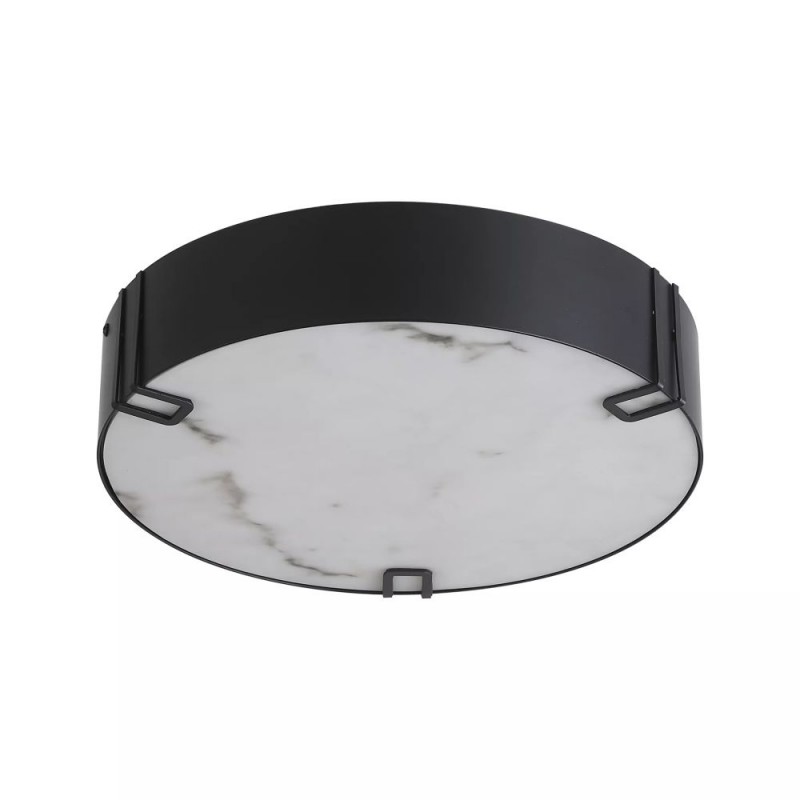 Searchlight-11288-35BK - Marmo - Black LED Flush with Marble Diffuser IP44