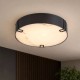 Searchlight-11288-35BK - Marmo - Black LED Flush with Marble Diffuser IP44