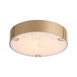 Marmo - Gold LED Flush with Marble Diffuser IP44