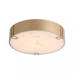 Marmo - Gold LED Flush with Marble Diffuser IP44