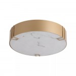 Marmo - Gold LED Flush with Marble Diffuser IP44
