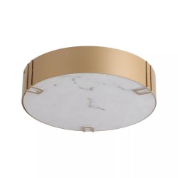 Marmo - Gold LED Flush with Marble Diffuser IP44