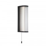 Rue - Black Wall Lamp with Clear Glass Rods IP44
