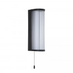 Rue - Black Wall Lamp with Clear Glass Rods IP44