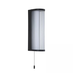 Rue - Black Wall Lamp with Clear Glass Rods IP44