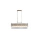 Searchlight-11400-8GO - Lara - Brushed Gold 8 Light over Island Fitting with Clear Glass Rods
