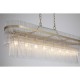 Searchlight-11400-8GO - Lara - Brushed Gold 8 Light over Island Fitting with Clear Glass Rods