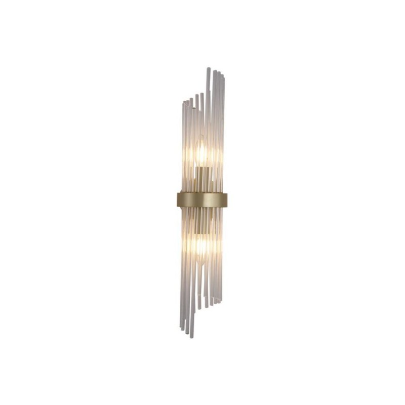 Searchlight-11500-2GO - Lara - Brushed Gold 2 Light Wall Lamp with Clear Glass Rods