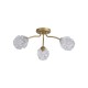 Searchlight-11523-3GO - Astral - Gold 3 Light Semi Flush with Decorative Glass