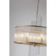 Searchlight-11600-6GO - Lara - Brushed Gold 6 Light Centre Fitting with Clear Glass Rods