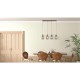 Searchlight-1164-4AB - Pipes - Antique Brass 4 Light over Island Fitting with Seeded Glass