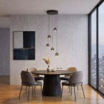 Meteor - Black Nickel CCT Cluster Pendant with Clear Diffuser