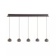 Searchlight-12014-5NI - Meteor - Black Nickel CCT over Island Fitting with Clear Diffuser