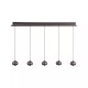 Searchlight-12014-5NI - Meteor - Black Nickel CCT over Island Fitting with Clear Diffuser