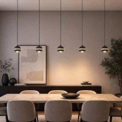 Meteor - Black Nickel CCT over Island Fitting with Clear Diffuser