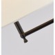 Searchlight-12083-1BK - Munich - Black Floor Lamp with Natural Linen Shade